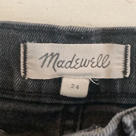 Madewell Black/Gray Cut Off Shorts, Size 24 - Picture 2 of 7